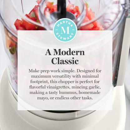 3 Cup Electric Vegetable Chopper & Mini Food Processor, Blue