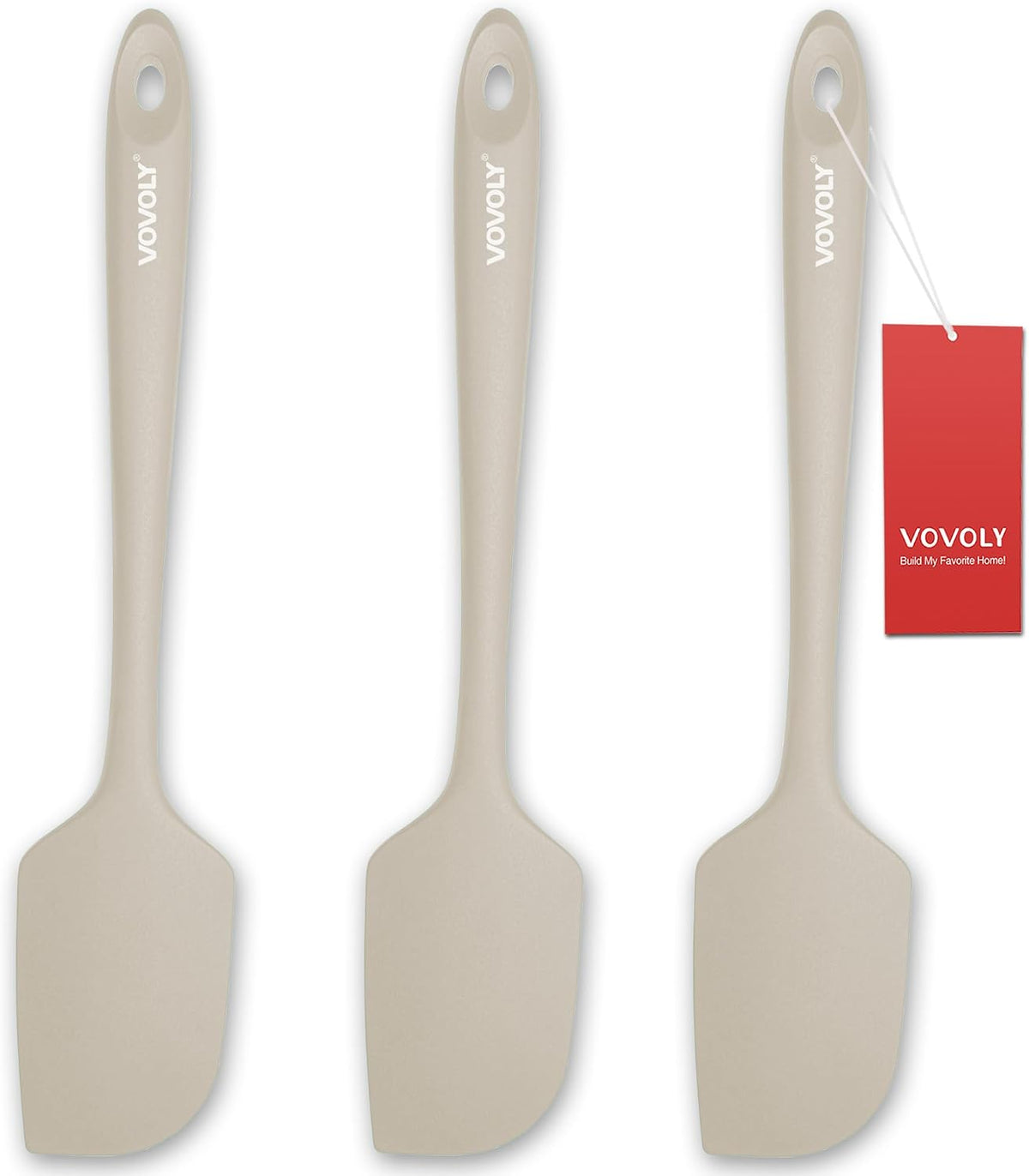 Silicone Spatula for Kitchen, 600°F Heat resistant Spatulas for Baking, Cooking, Scraping,and Mixing, Non Stick Kitchen Utensils, BPA Free, 11.2 IN, 3 Pack, Black