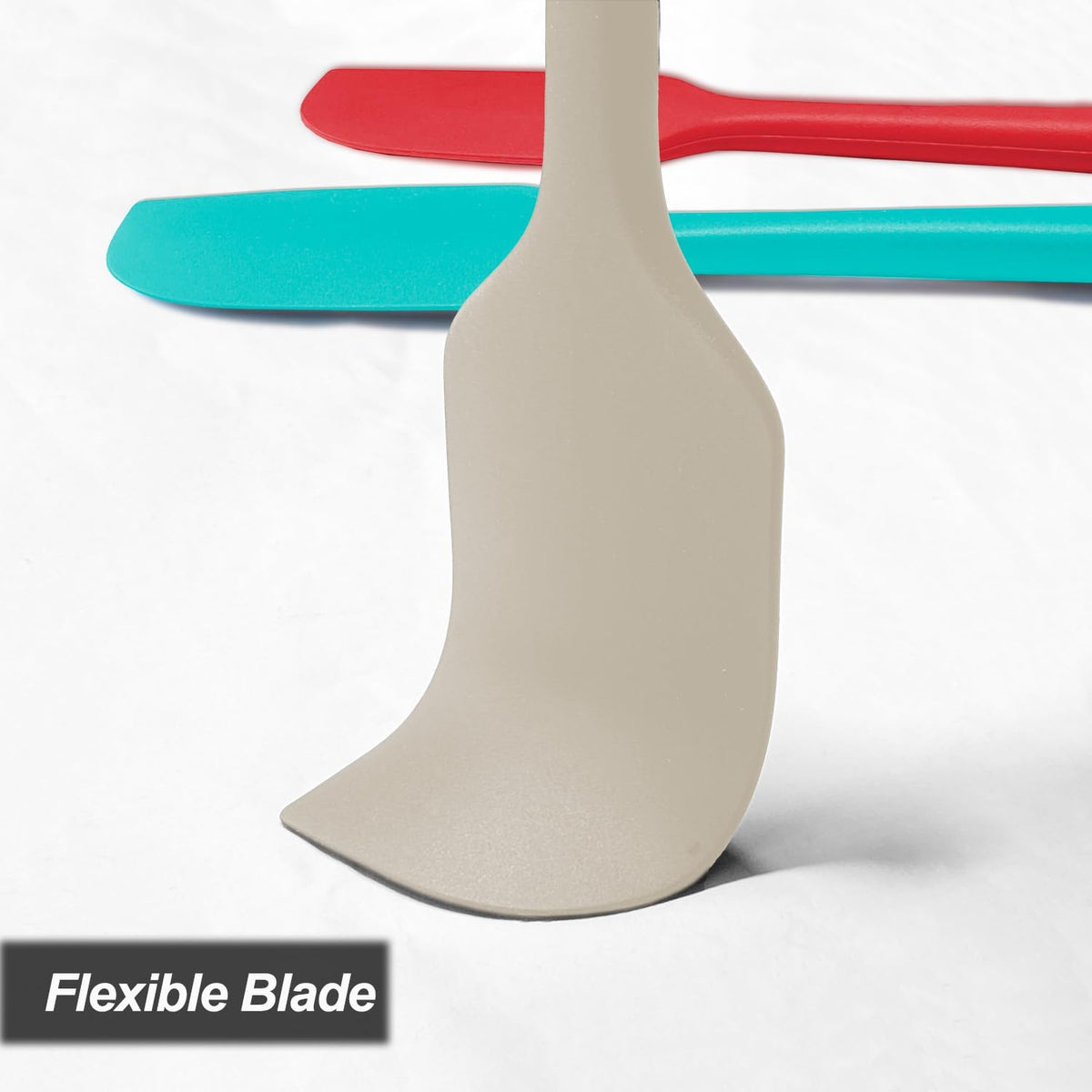 Silicone Spatula for Kitchen, 600°F Heat resistant Spatulas for Baking, Cooking, Scraping,and Mixing, Non Stick Kitchen Utensils, BPA Free, 11.2 IN, 3 Pack, Black