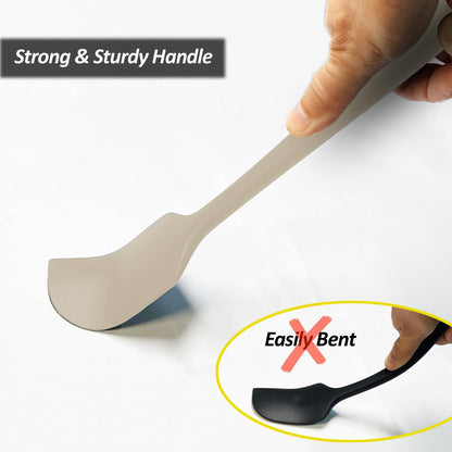 Silicone Spatula for Kitchen, 600°F Heat resistant Spatulas for Baking, Cooking, Scraping,and Mixing, Non Stick Kitchen Utensils, BPA Free, 11.2 IN, 3 Pack, Black