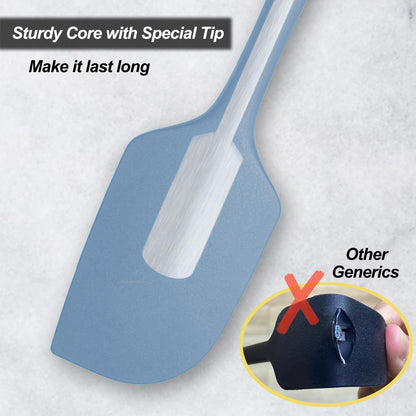 Silicone Spatula for Kitchen, 600°F Heat resistant Spatulas for Baking, Cooking, Scraping,and Mixing, Non Stick Kitchen Utensils, BPA Free, 11.2 IN, 3 Pack, Black
