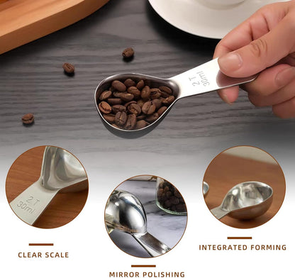 18/8 Stainless Steel Coffee Scoop, 2 Tbsp (30ml) Short Handle Spoon