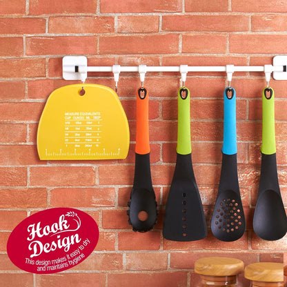 Teenitor 2 Pieces Dough Cutter, Bench Scraper Plastic, Sourdough Scraper, Dough Scraper with Measuring Scale, Multipurpose Food Scrapers for Dough, Cake, Bread, Icing Yellow and Green