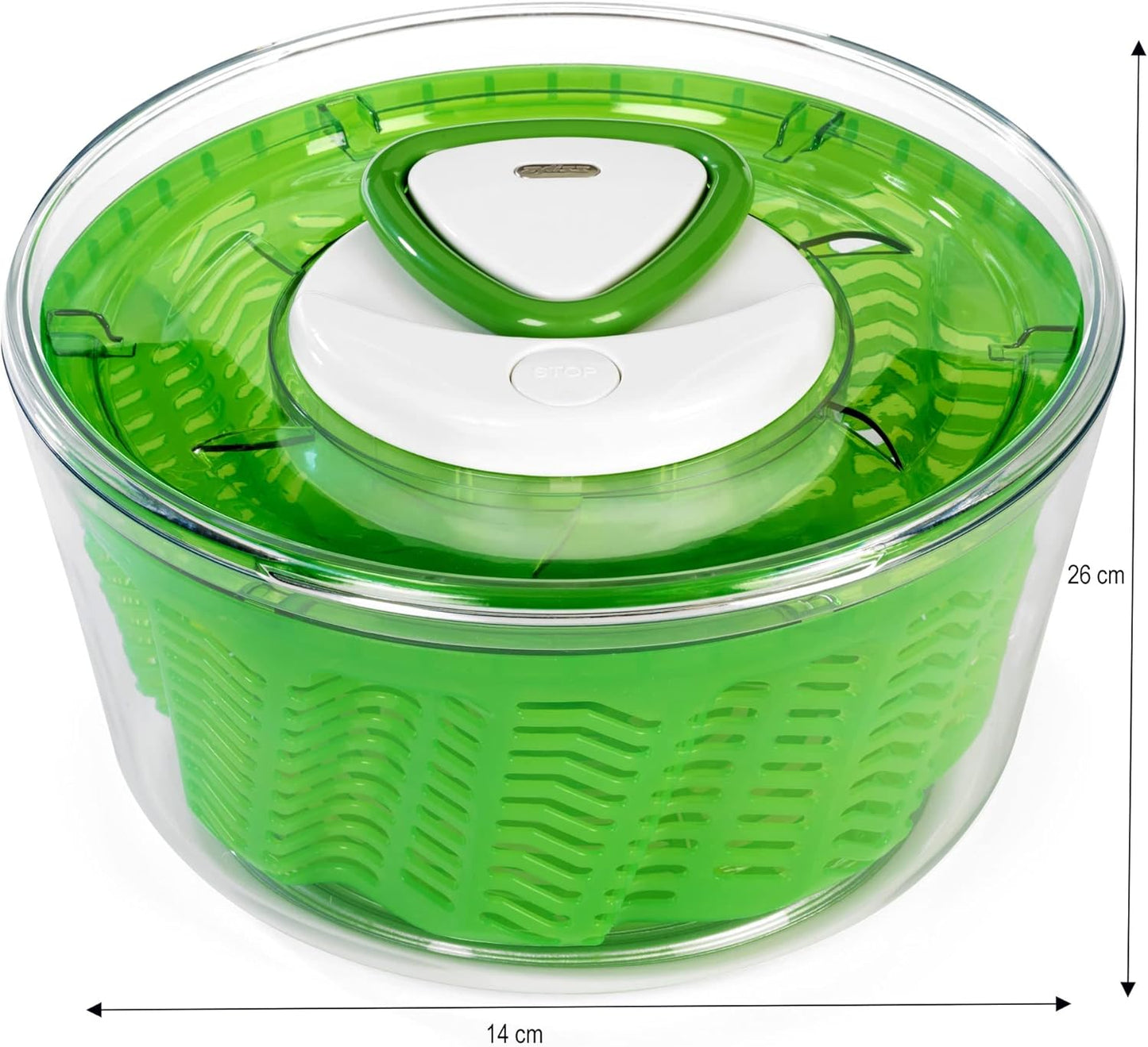 E940012 Easy Spin 2 Salad Spinner-Large Green, Plastic