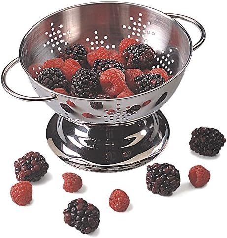 Endurance Kitchen Collection Colander Strainer, Berry, Pierced Stainless Steel