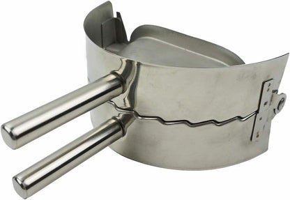 Stainless Steel Dumpling Maker, X-Large 5" Goya Empanada Press Mold, Ravioli Mould Crimper, Wraper Dough Cutter - for Pie Ravioli Chinese Dumpling Pastry, with long handle (XL 5" Dia)