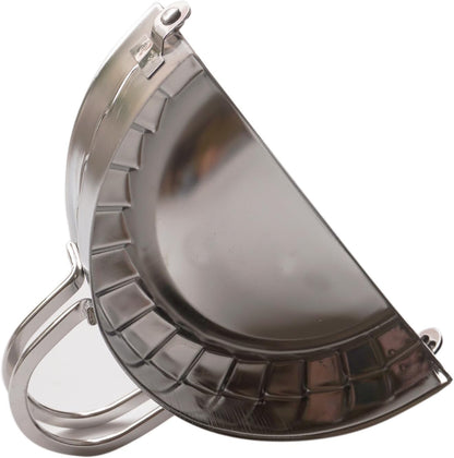 Stainless Steel Dumpling Maker, X-Large 5" Goya Empanada Press Mold, Ravioli Mould Crimper, Wraper Dough Cutter - for Pie Ravioli Chinese Dumpling Pastry, with long handle (XL 5" Dia)