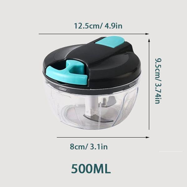 Manual Vegetable Choppers Food Processor, Portable Hand Pull String Garlic Mincer Onion Chopper, Large Capacity for Nuts, Veggies, Ginger, Herbs, etc., 900ml, Food Chopper Kitchen Cooking Tool