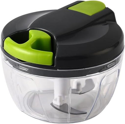 Manual Vegetable Choppers Food Processor, Portable Hand Pull String Garlic Mincer Onion Chopper, Large Capacity for Nuts, Veggies, Ginger, Herbs, etc., 900ml, Food Chopper Kitchen Cooking Tool