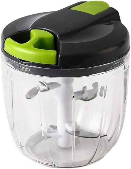 Manual Vegetable Choppers Food Processor, Portable Hand Pull String Garlic Mincer Onion Chopper, Large Capacity for Nuts, Veggies, Ginger, Herbs, etc., 900ml, Food Chopper Kitchen Cooking Tool