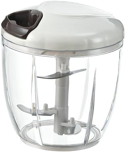 Manual Vegetable Choppers Food Processor, Portable Hand Pull String Garlic Mincer Onion Chopper, Large Capacity for Nuts, Veggies, Ginger, Herbs, etc., 900ml, Food Chopper Kitchen Cooking Tool