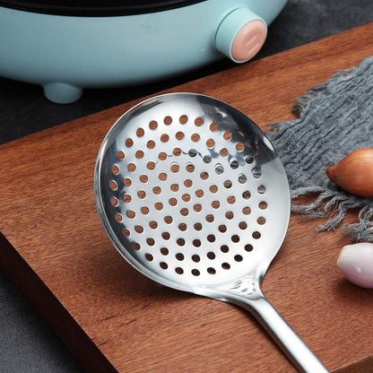 Stainless Steel Cooking Skimmer - Slotted Spoon for Straining, Ideal for Kitchen Use