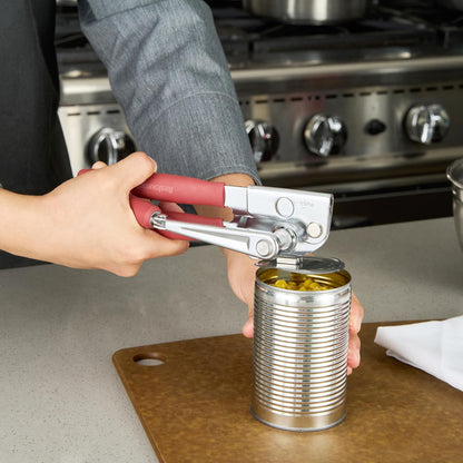 Red Carbon Steel Handheld Crank Can Opener