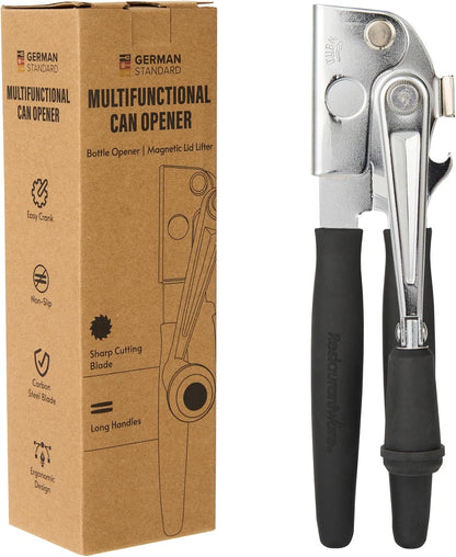 Red Carbon Steel Handheld Crank Can Opener