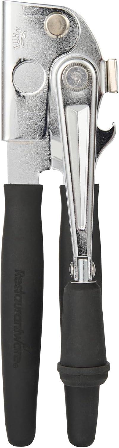 Red Carbon Steel Handheld Crank Can Opener
