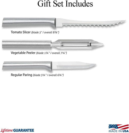 Peel, Pare & Slice Gift Set (S18), Silver