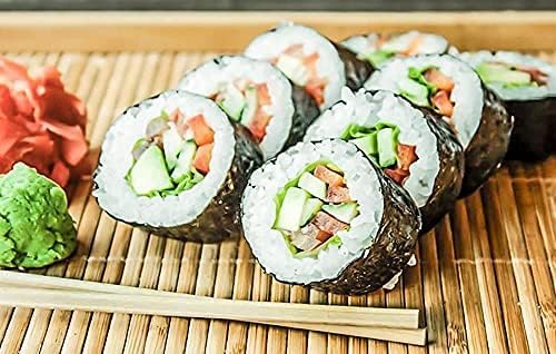 Sushi Making Kit 18 in 1 Sushi Bazooka Roller Set for Beginners with Mats, Sushi Knife, Chopsticks, Spreader, Avocado Slicer, Paddle, Cotton Bag Easy Machine Maker Homemade Kitchen Utensil 9 Tools