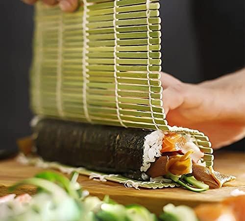 Sushi Making Kit 18 in 1 Sushi Bazooka Roller Set for Beginners with Mats, Sushi Knife, Chopsticks, Spreader, Avocado Slicer, Paddle, Cotton Bag Easy Machine Maker Homemade Kitchen Utensil 9 Tools