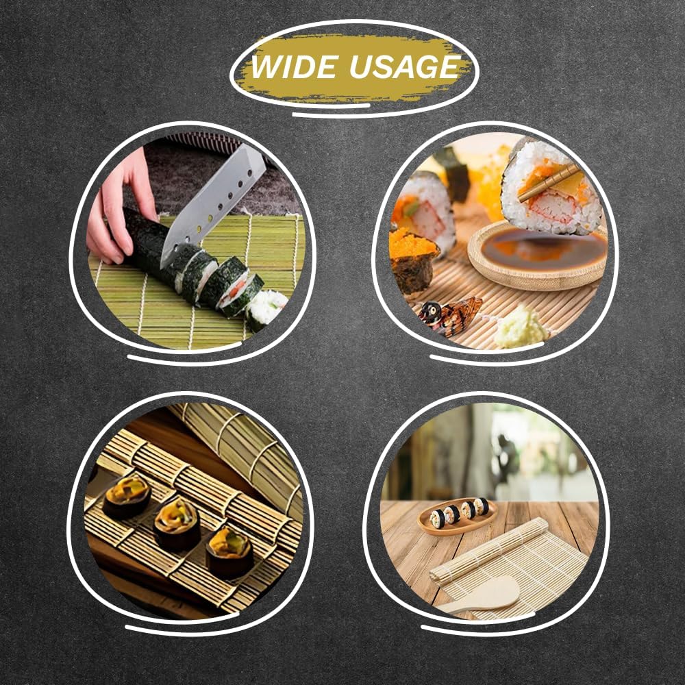 Sushi Making Kit 18 in 1 Sushi Bazooka Roller Set for Beginners with Mats, Sushi Knife, Chopsticks, Spreader, Avocado Slicer, Paddle, Cotton Bag Easy Machine Maker Homemade Kitchen Utensil 9 Tools