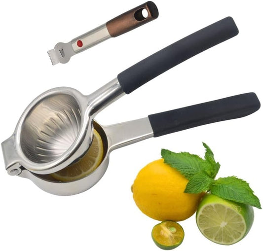 Lemon Squeezer Heavy Duty-Non-Slip Grip Design, Handheld Juice Press | Stainless Steel, Manual Citrus Juicer Tool for Fruit, Lemon, Lime, and Citrus Fruits
