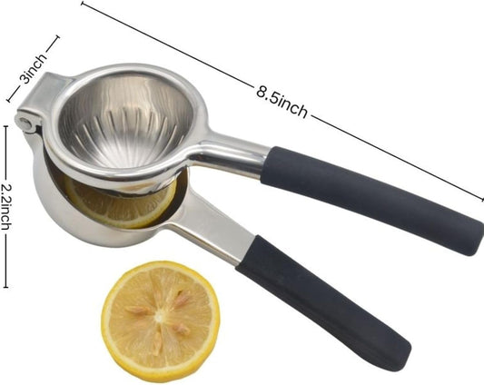 Lemon Squeezer Heavy Duty-Non-Slip Grip Design, Handheld Juice Press | Stainless Steel, Manual Citrus Juicer Tool for Fruit, Lemon, Lime, and Citrus Fruits