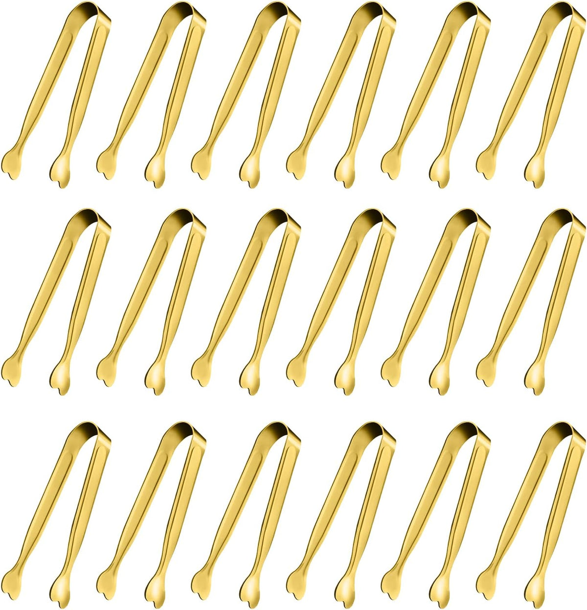 Mini Serving Tongs, 18-Packs Stainless Steel Sugar Tongs, 4.3inch Ice Tongs Kitchen Appetizers Tongs for Coffee Bar, Tea Party, Desserts Party, Sugar and Ice Bucket