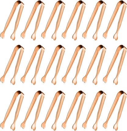 Mini Serving Tongs, 18-Packs Stainless Steel Sugar Tongs, 4.3inch Ice Tongs Kitchen Appetizers Tongs for Coffee Bar, Tea Party, Desserts Party, Sugar and Ice Bucket