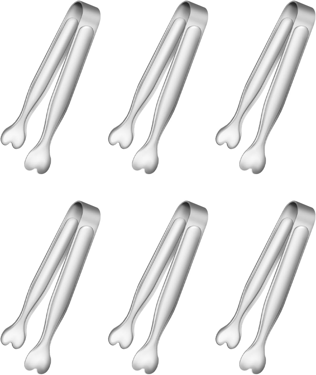 Mini Serving Tongs, 18-Packs Stainless Steel Sugar Tongs, 4.3inch Ice Tongs Kitchen Appetizers Tongs for Coffee Bar, Tea Party, Desserts Party, Sugar and Ice Bucket