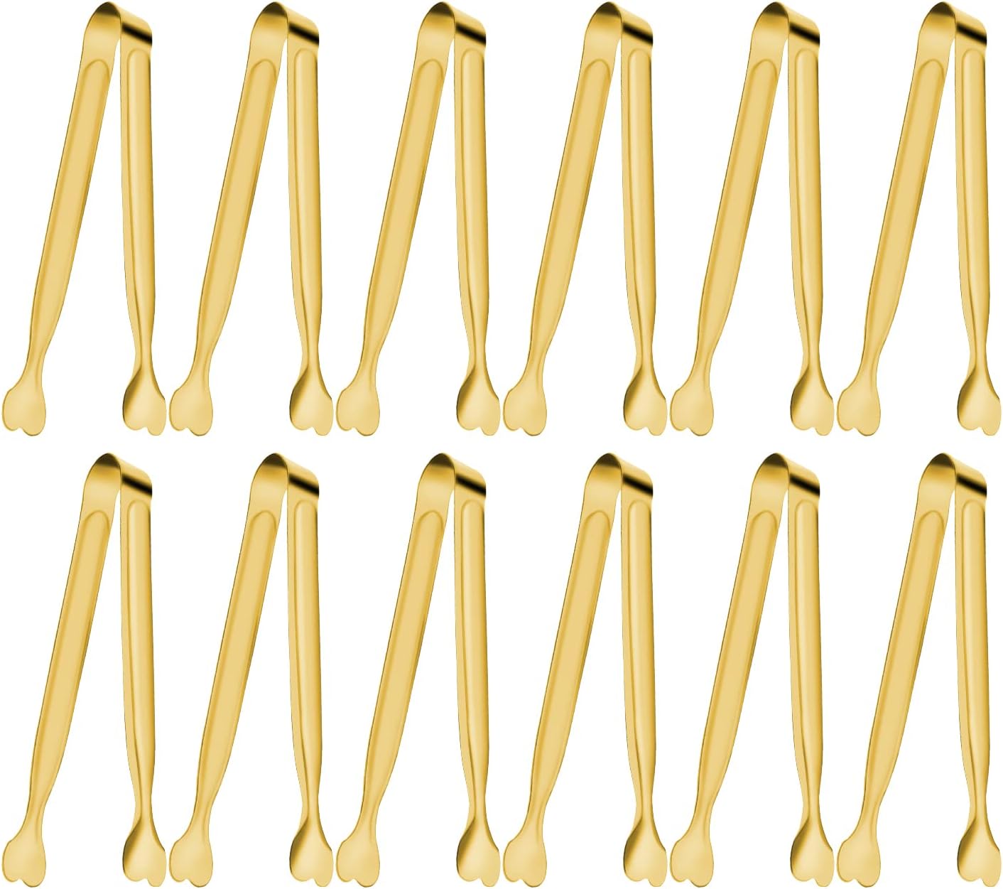 Mini Serving Tongs, 18-Packs Stainless Steel Sugar Tongs, 4.3inch Ice Tongs Kitchen Appetizers Tongs for Coffee Bar, Tea Party, Desserts Party, Sugar and Ice Bucket