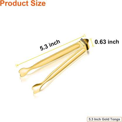 Mini Serving Tongs, 18-Packs Stainless Steel Sugar Tongs, 4.3inch Ice Tongs Kitchen Appetizers Tongs for Coffee Bar, Tea Party, Desserts Party, Sugar and Ice Bucket