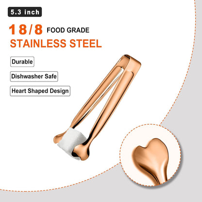 Mini Serving Tongs, 18-Packs Stainless Steel Sugar Tongs, 4.3inch Ice Tongs Kitchen Appetizers Tongs for Coffee Bar, Tea Party, Desserts Party, Sugar and Ice Bucket