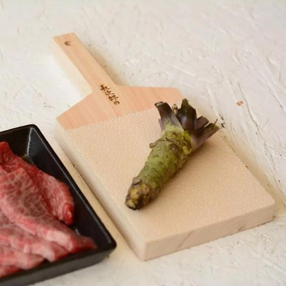Wasabi Ginger Japanease Grater Chojiro Medium Convenient Brush Set, Gift Box