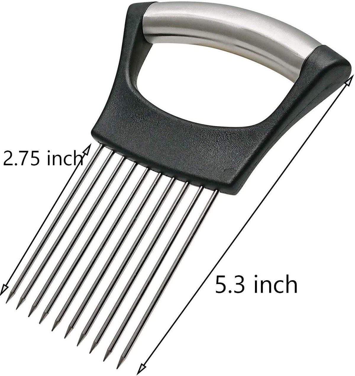 Stainless Steel Onion Holder Fruits Veg Meat Tomato Cutter Slicer Peeler Chopper,Stainless Steel Cutting Kitchen Gadget