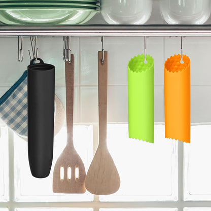 Silicone Garlic Peeler Tube, 2Pcs Garlic Roller Peeling Tube Garlic Cloves Skin Remover for Useful Kitchen Tools, Black