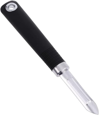 Stainless Steel Non Swivel Fruit Peeler Vegetable Peeler for Carrots Cucumbers Pears Dual-Edge Kitchen Tool with Hanging Hole 7.87 in