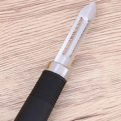 Stainless Steel Non Swivel Fruit Peeler Vegetable Peeler for Carrots Cucumbers Pears Dual-Edge Kitchen Tool with Hanging Hole 7.87 in