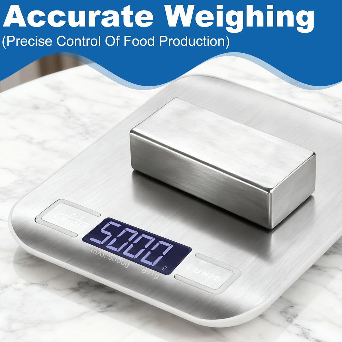 Food Scale, Digital Kitchen Scale for Kitchen 1g Precision, 11lb