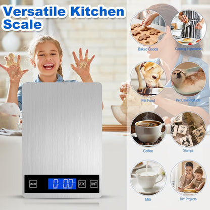 Food Scale, Digital Kitchen Scale for Kitchen 1g Precision, 11lb