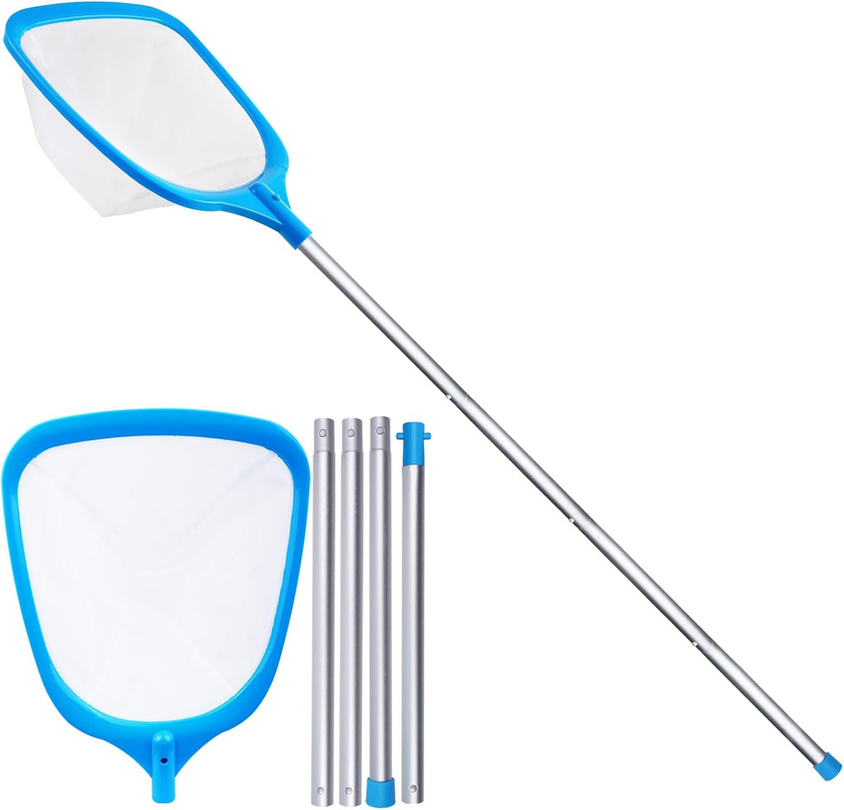 Pool Skimmer Hot Tub Skimmer Spa Net with 12'' Aluminum Pole Ultra Fine Mesh Pool Net Accessories Leaf Skimmer for Small Pools Fine Debris