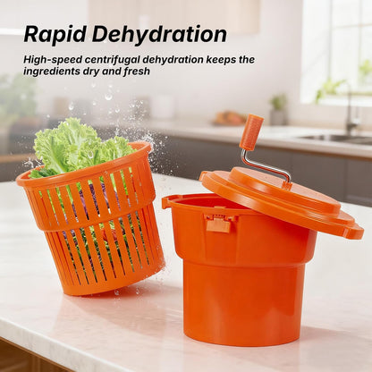 Hakka Restaurant Salad Spinner, 5 Gal/20 Qt Commercial Salad Spinner Large & Lettuce Dryer for Vegetable Friuts