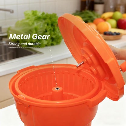 Hakka Restaurant Salad Spinner, 5 Gal/20 Qt Commercial Salad Spinner Large & Lettuce Dryer for Vegetable Friuts