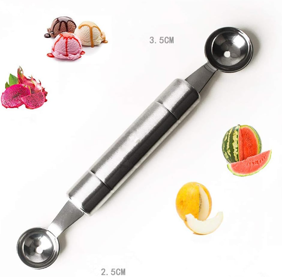 Melon Baller Scoop Set Stainless steel Dual-Purpose DIY Fruit Carving Knife Ice Cream Scoop Dishwasher Safe