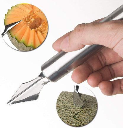 Melon Baller Scoop Set Stainless steel Dual-Purpose DIY Fruit Carving Knife Ice Cream Scoop Dishwasher Safe