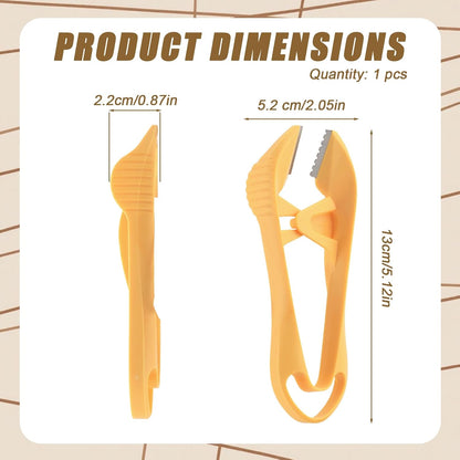 Garlic Peeler, 2025 New Garlic Tweezers with Hanging Hole Manual Peeling Skin Remover Clips Simple Easy Multipurpose Kitchen Clipper Tools for Avoiding Smell on Your Hands (Orange)