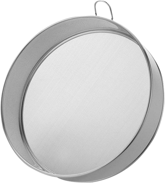 Flour Sifter, Stainless Steel Flour Sieve, 8 Inch 80 Mesh Fine Mesh Strainer, Round Sifter for Baking Cake Breads (Silver)