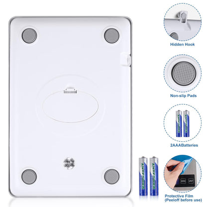 Food Scale, Digital Kitchen Scale for Kitchen 1g Precision, 22lb | Tare Function, Backlit LCD, Incloud Batteries 304 Stainless Steel 5 Units (g/kg/lb:oz/ml/fl.oz) For Baking Cooking Prep
