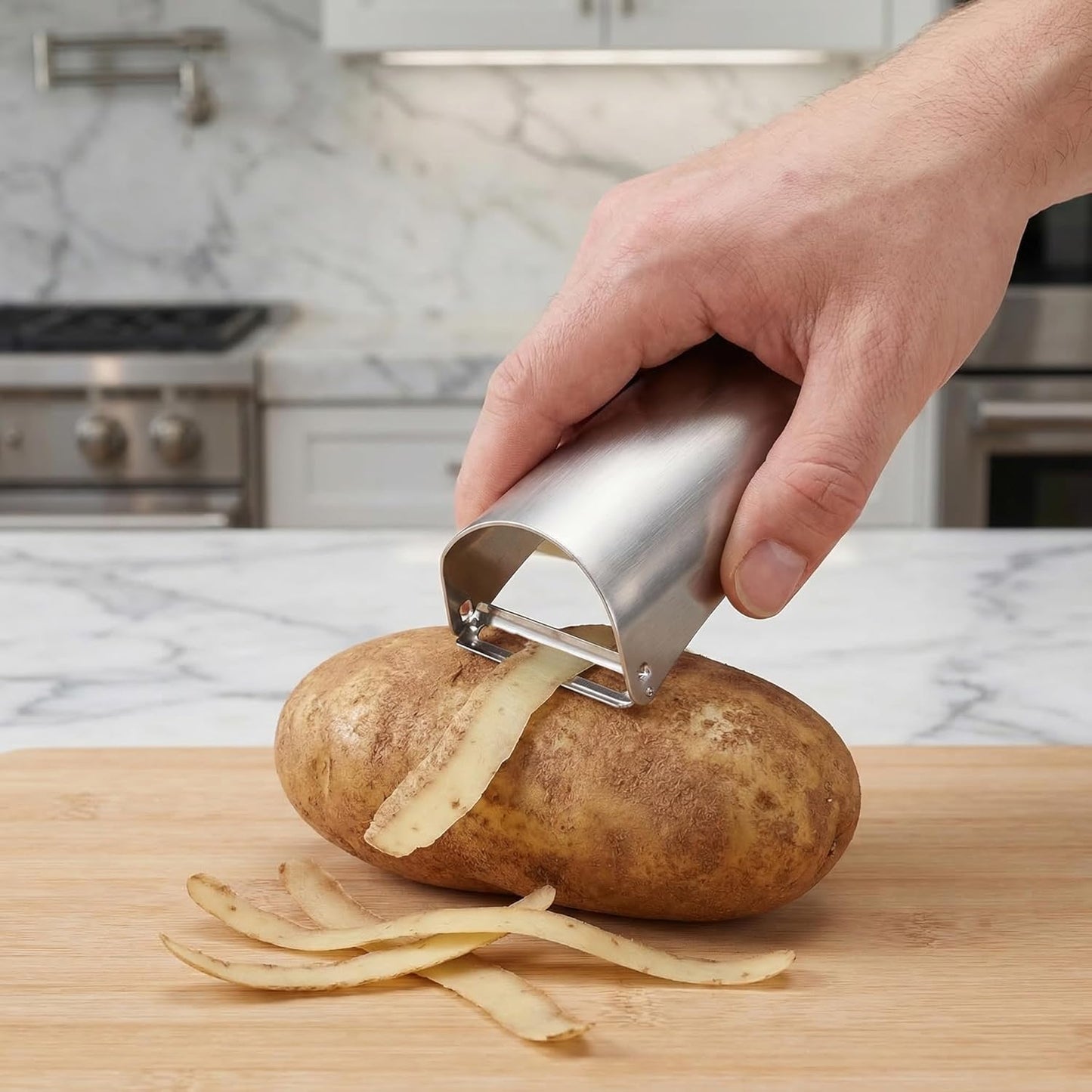 Vegetable Peeler Julienne Slicer, Stainless Steel Apple Slicer, Multi-Function Kitchen Tool For Carrots Potatoes Melons, Ergonomic Grip, Great Kitchen Gadget