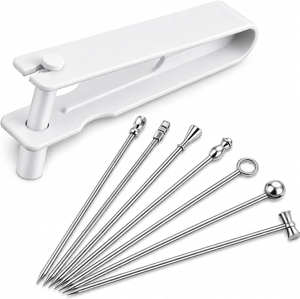 Olive Stuffer Tool Set & 8 Stainless Steel Martini Picks