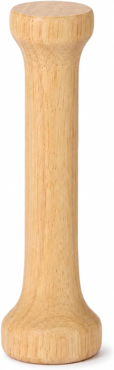 Double Dough Roller, Wood With Iron, 4.125-Inch And 2.375-Inch, Smooth Even Rolling For Dough And Pastry