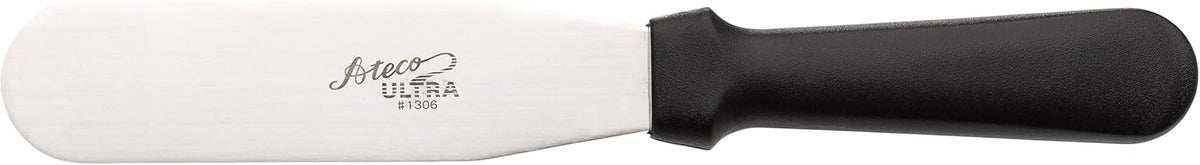 Ultra Straight Spatula with 6 by 1.5-Inch Stainless Steel Blade, Plastic Handle, Dishwasher Safe, Silver